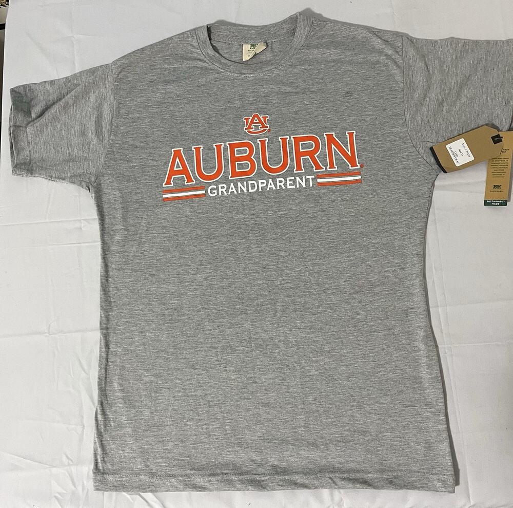Auburn University Grandparent T-Shirt, Size Medium New With Tags Heather Gray